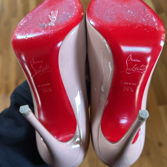 Christian Louboutin Pigalle 100 pumps, Nude patent leather, size 36.5 EU - Picture 8 of 13